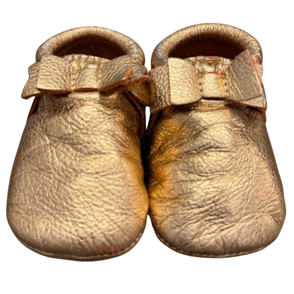 Rose Gold Freshly Picked Moccasins, EUC